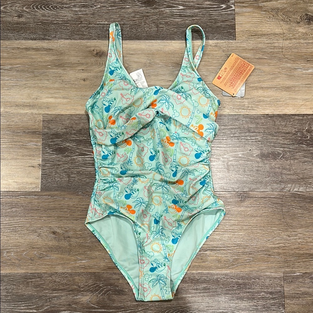 Disney Blue and Orange One Piece Swimsuit with Playful Design